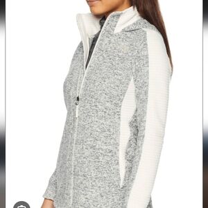 Northface, Ribbed Women's Gray and White Jacket, Size S